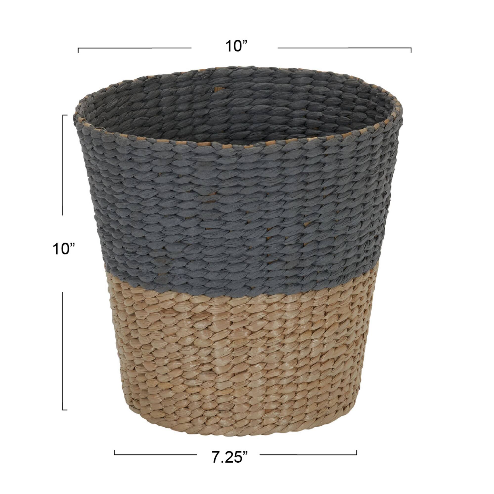 Household Essentials Woven Cattail Waste Basket